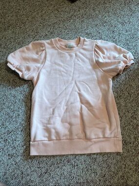 Pink puff sleeve top